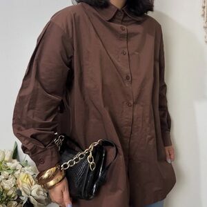 H&M Divided Chocolate Brown Shirt